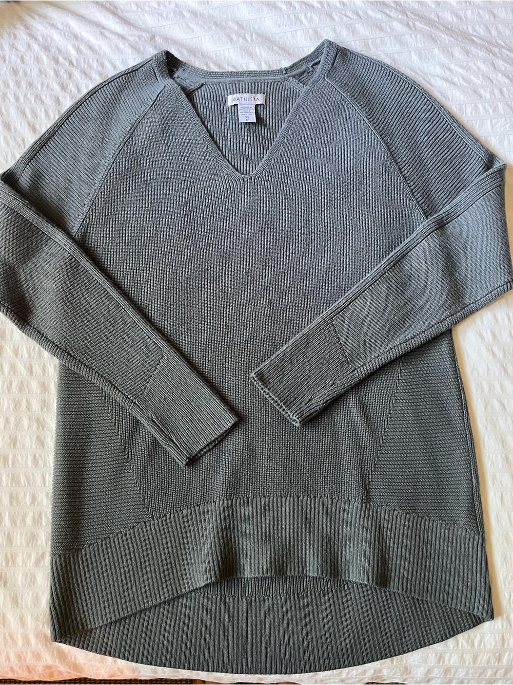 ATHLETA Hanover V-neck sweater merino wool blend